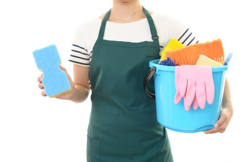 End of tenancy cleaning service in a Brompton apartment kitchen
