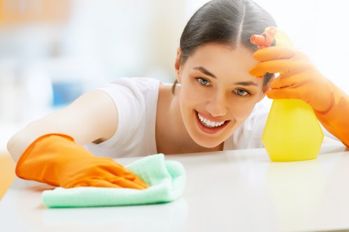 Professional office cleaning for a Brompton workplace reception area