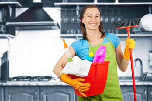 Deep cleaning of kitchen and bathroom areas in Brompton
