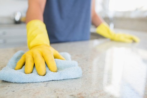 Domestic cleaner performing kitchen and bathroom cleaning in Brompton
