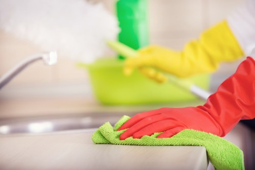 Local cleaner carrying out regular domestic cleaning in Brompton